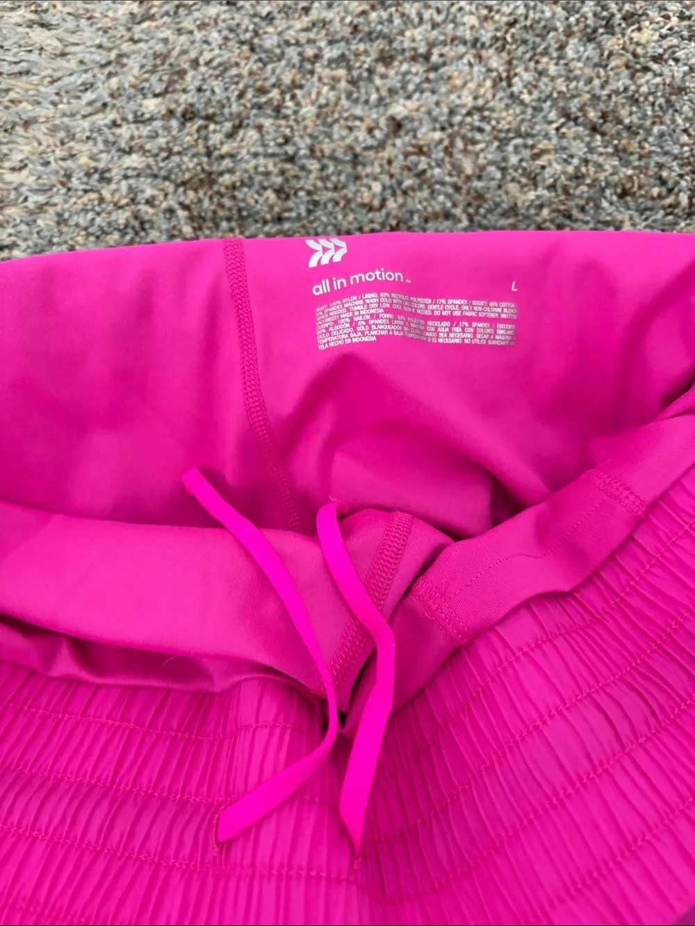 Like new- Bright Fuchsia Athletic Shorts- 2 in 1 shorts